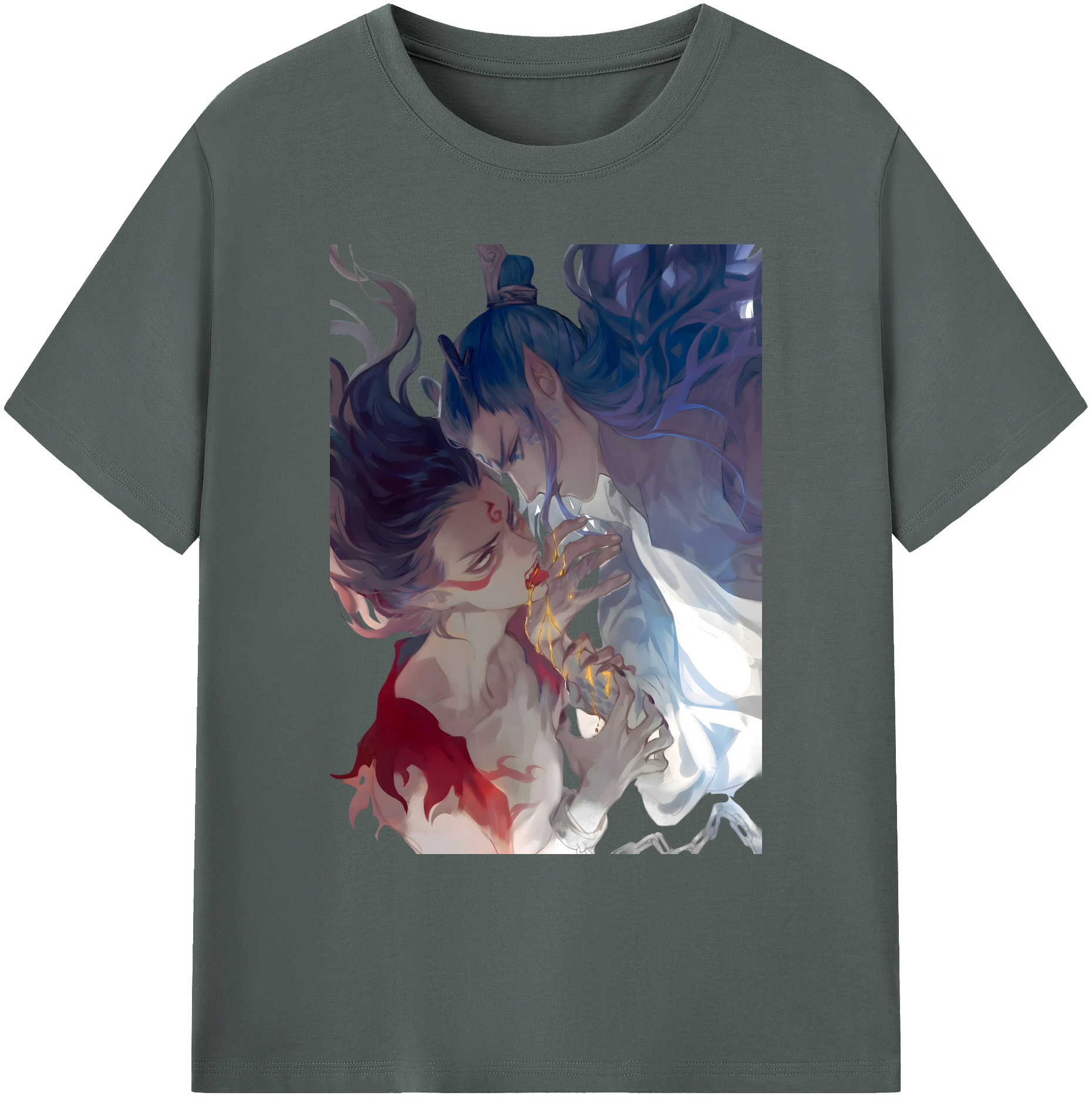（画像用） Ne Zha 2 ナタ 魔童の大暴れ 綿100％ メンズ半袖Tシャツ｜肌触りやわらか＆通気性